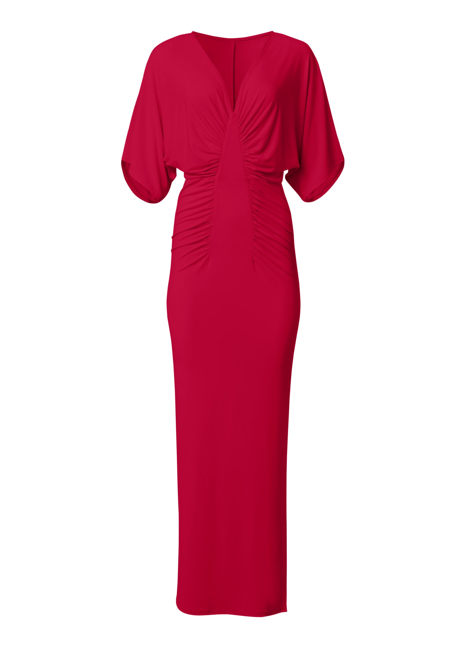 Drape Sleeve Maxi Dress - Barberry | Venus Limited Edition