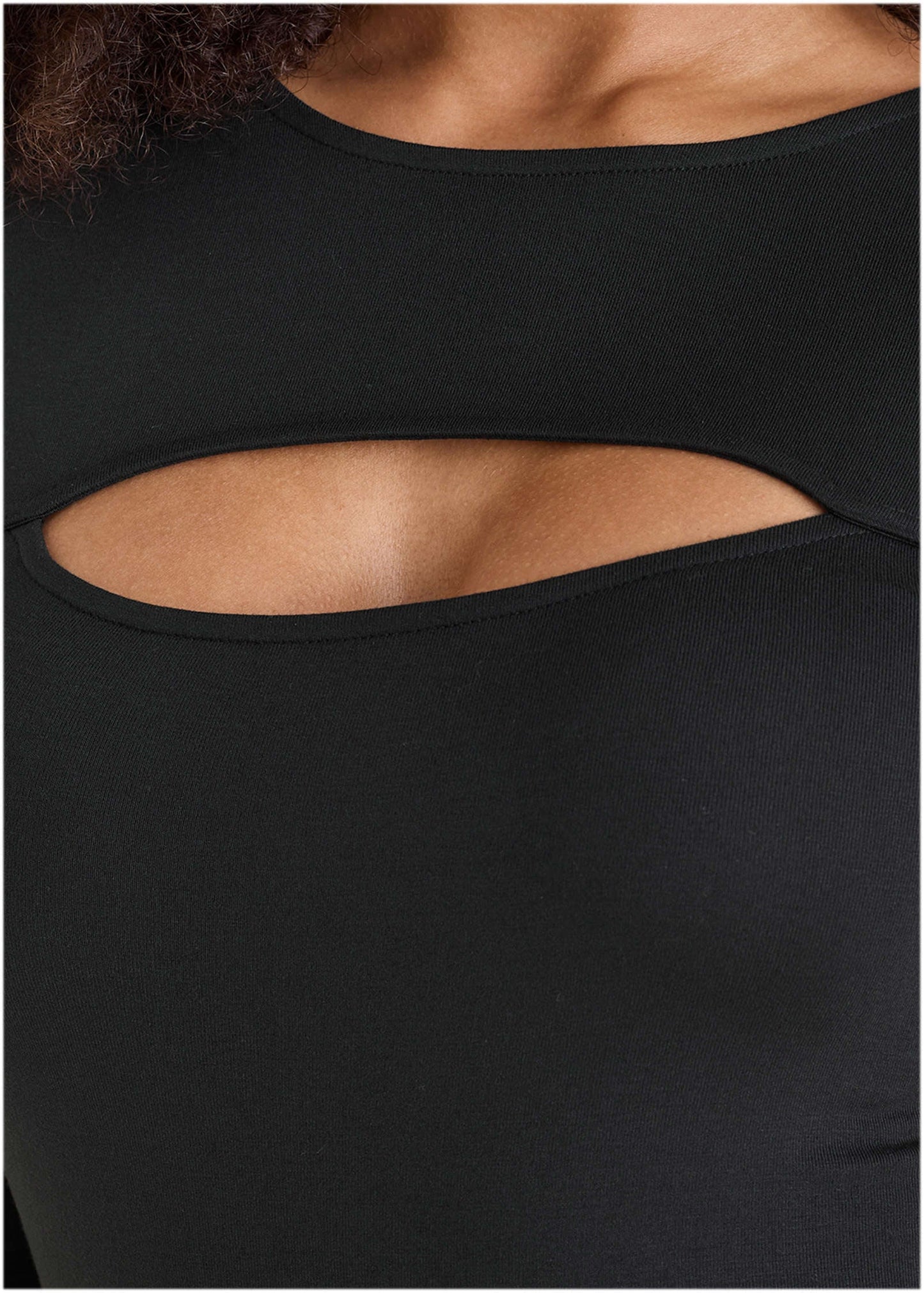 Front Cut Out Maxi Dress - Jet Black | Venus Sale