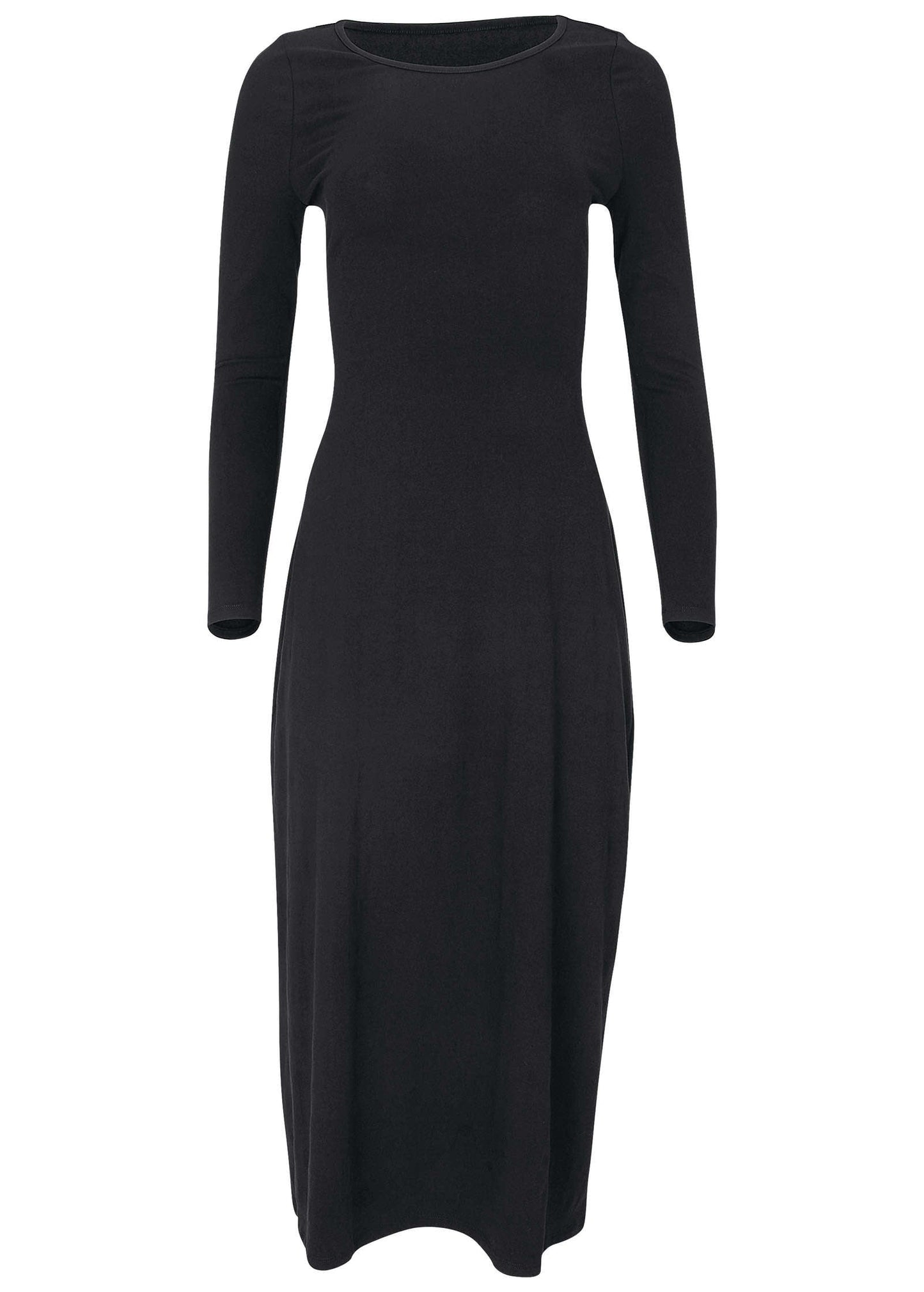 Open Back Maxi Dress - Jet Black | Venus Great Deal