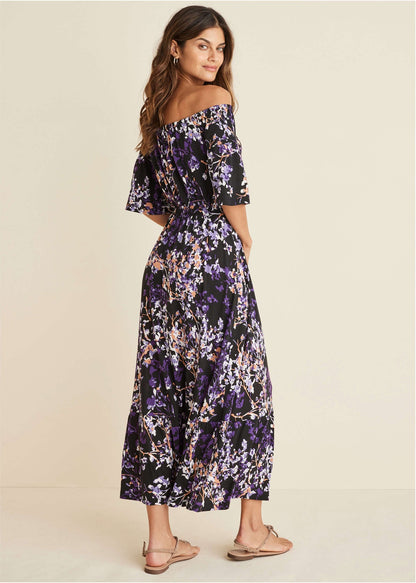 Purple Off the Shoulder Maxi Dress | VENUS | Venus Featured