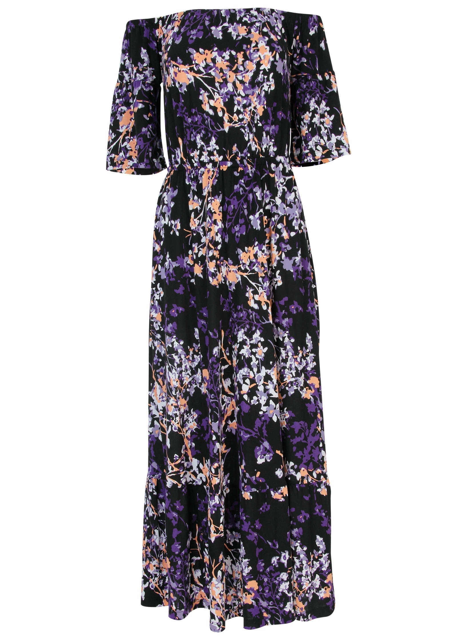Purple Off the Shoulder Maxi Dress | VENUS | Venus Featured