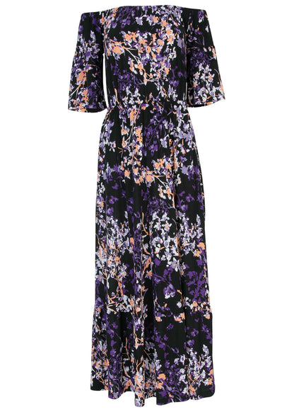 Purple Off the Shoulder Maxi Dress | VENUS | Venus Featured