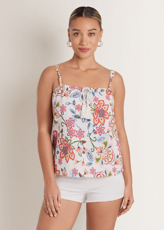 Linen Sleeveless Thin Strap With Tassel Hothouse Botancial | Venus Special Offer