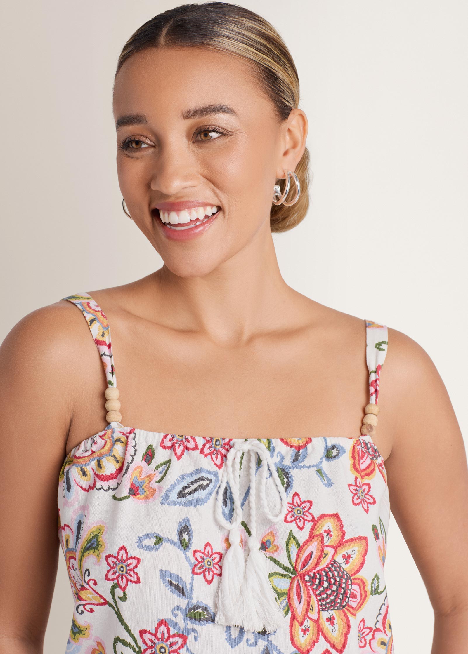 Linen Sleeveless Thin Strap With Tassel Hothouse Botancial | Venus Special Offer