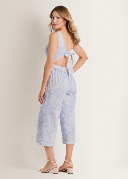 Linen Jumpsuit Etched Coastal Floral | Venus Sale