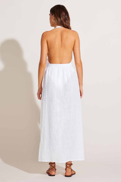 Vera Wrap Skirt White Ecolinen | Venus Value