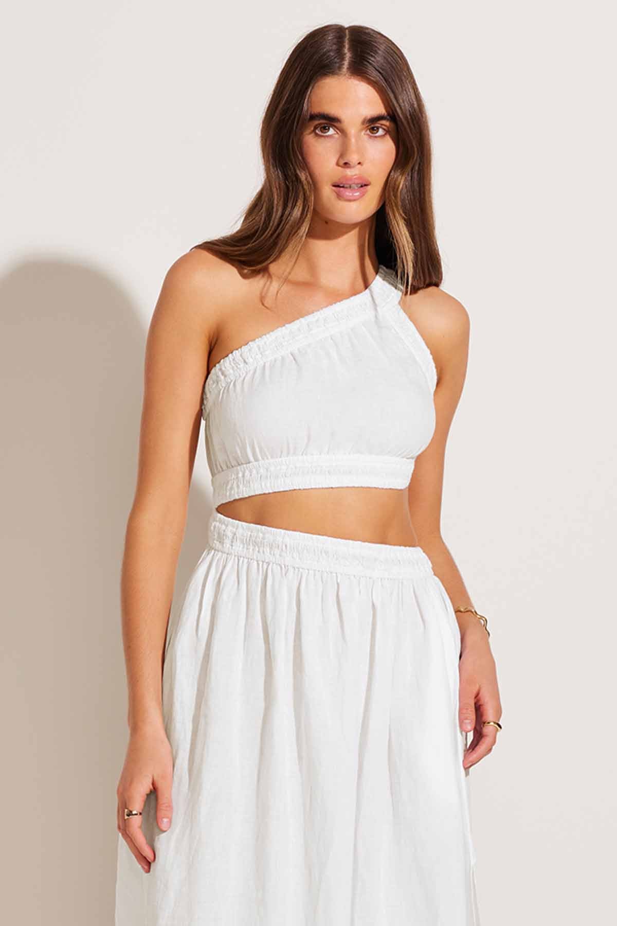 Reina Dress White Ecolinen | Venus Affordable