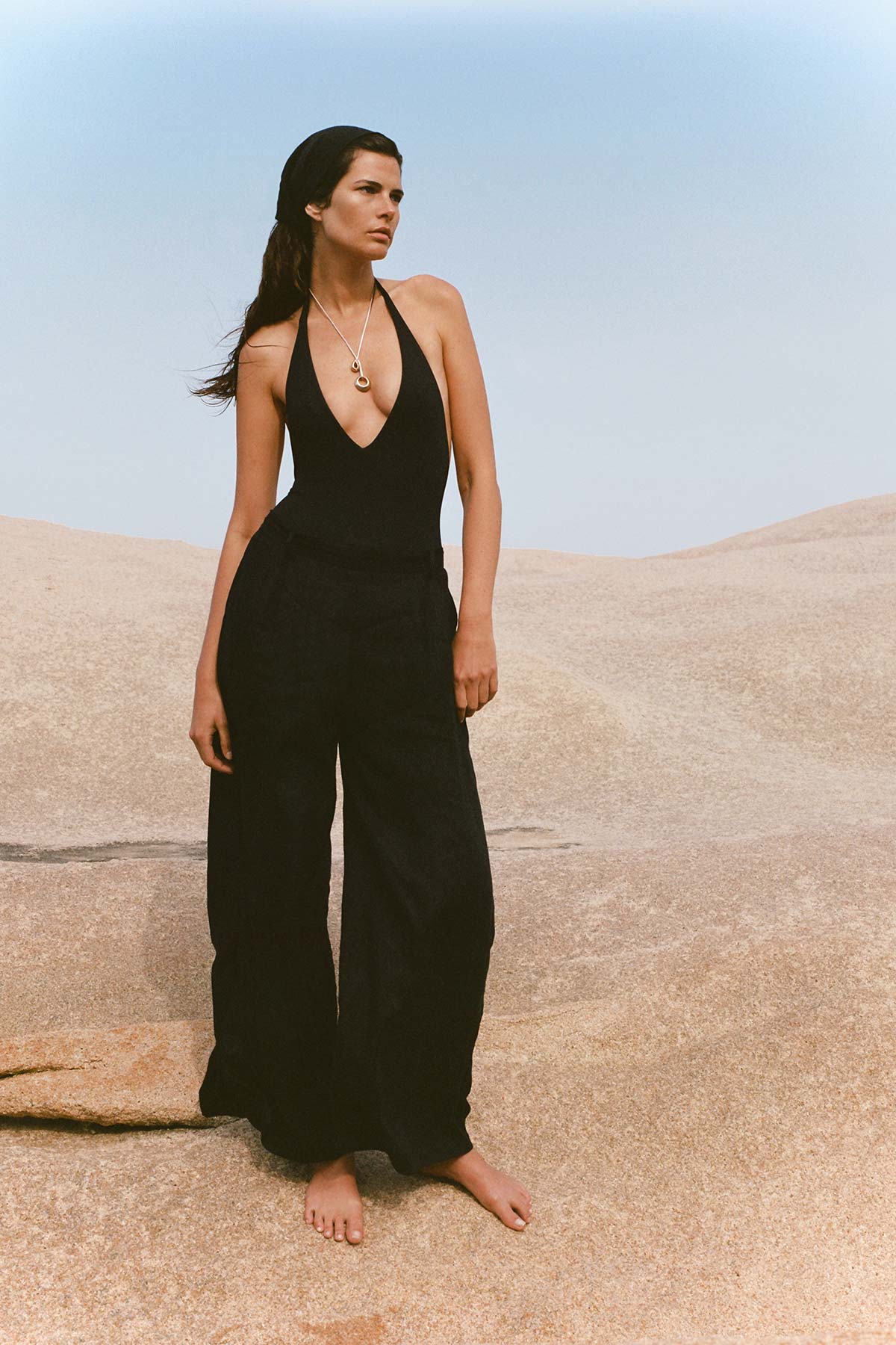 Tallows Linen Wide Leg Pant Black EcoLinen | Venus Great Deal
