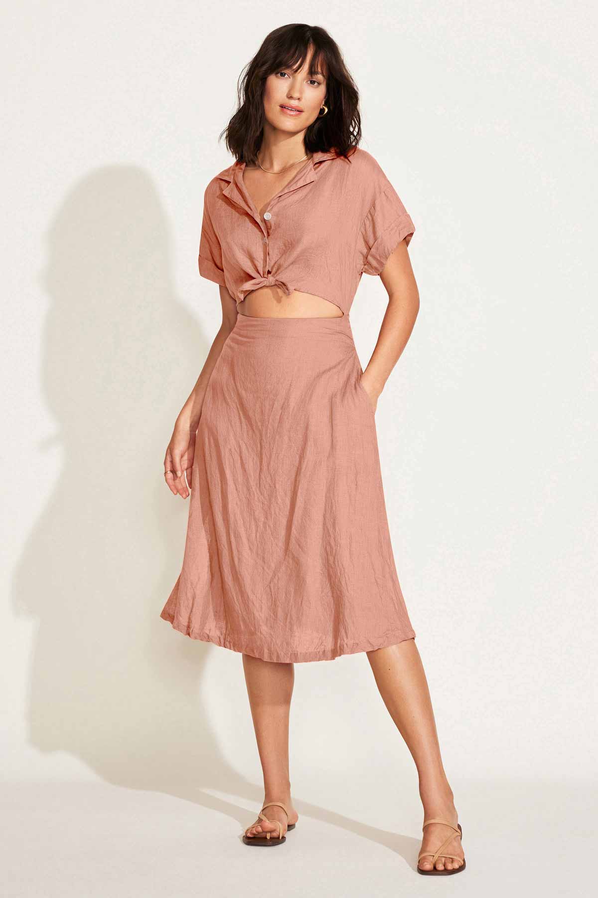 Playa Cut Out Dress Desert EcoLinen | Venus Featured
