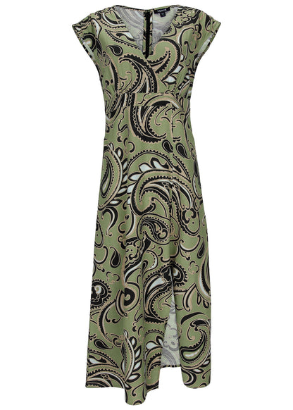Linen V-Neck Maxi Dress - Large Splendid Paisley | Venus Featured