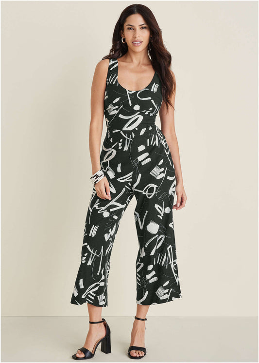Linen Jumpsuit - Modern Graffiti | Venus Limited Edition