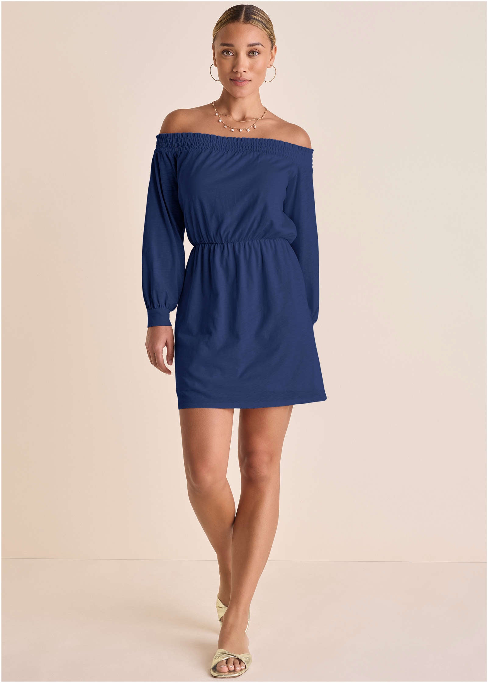 Off The Shoulder Mini Bellweather Blue | Venus Special Offer
