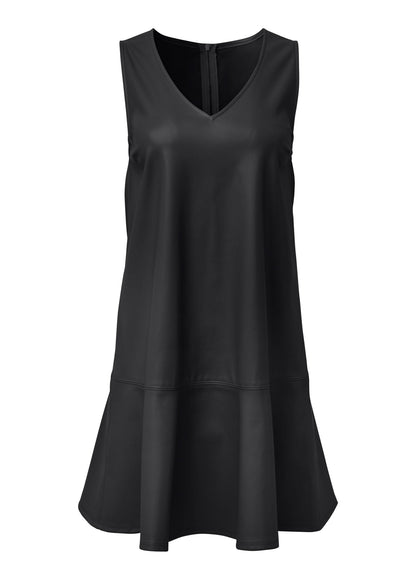 Faux Leather Mini Dress - Jet Black | Venus Customer Favorite