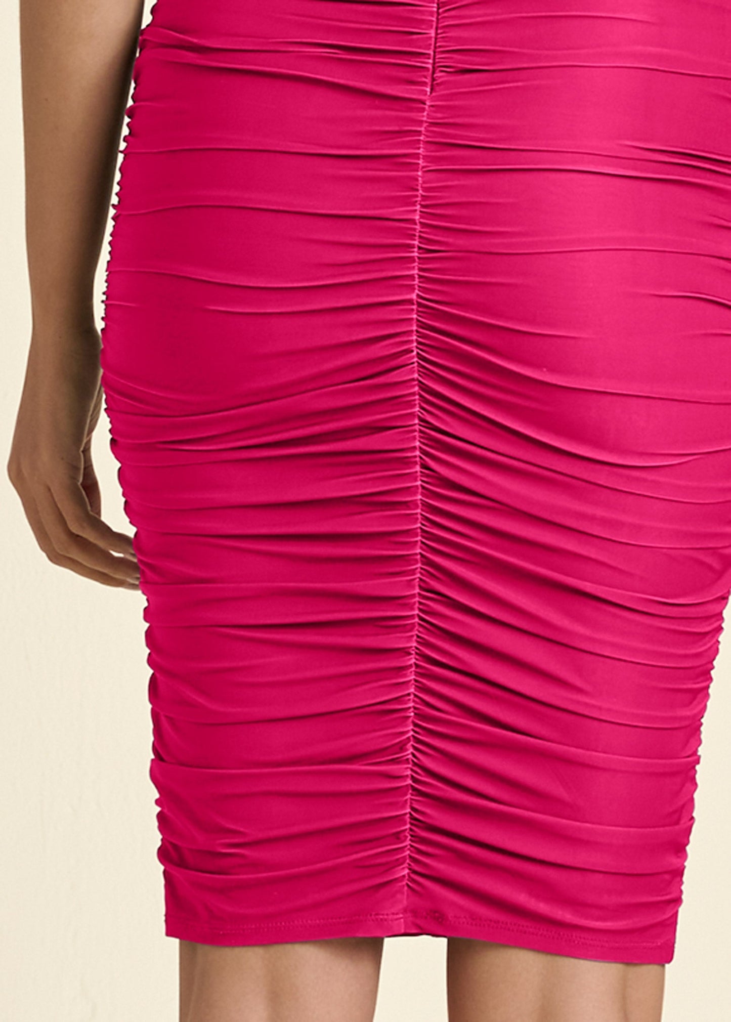 Ruched Mini Dress - Fuchsia | Venus Limited Edition