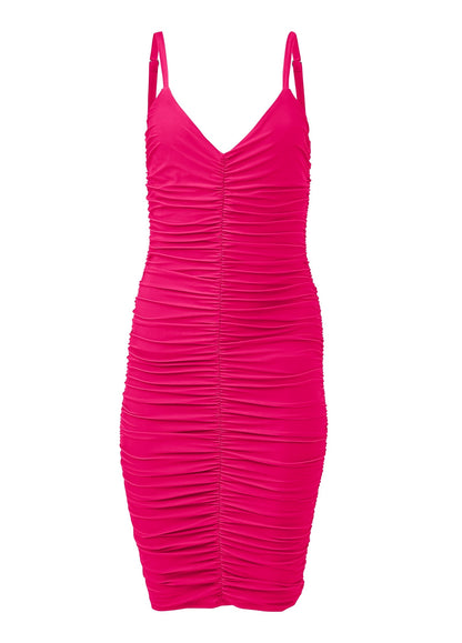 Ruched Mini Dress - Fuchsia | Venus Limited Edition