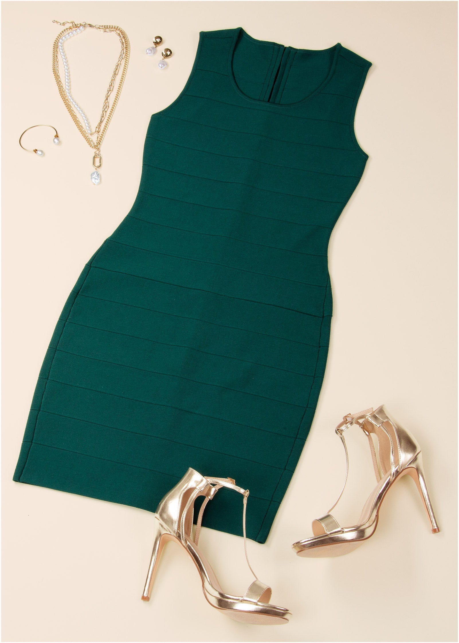 Bandage Mini Dress - Green | Venus Affordable