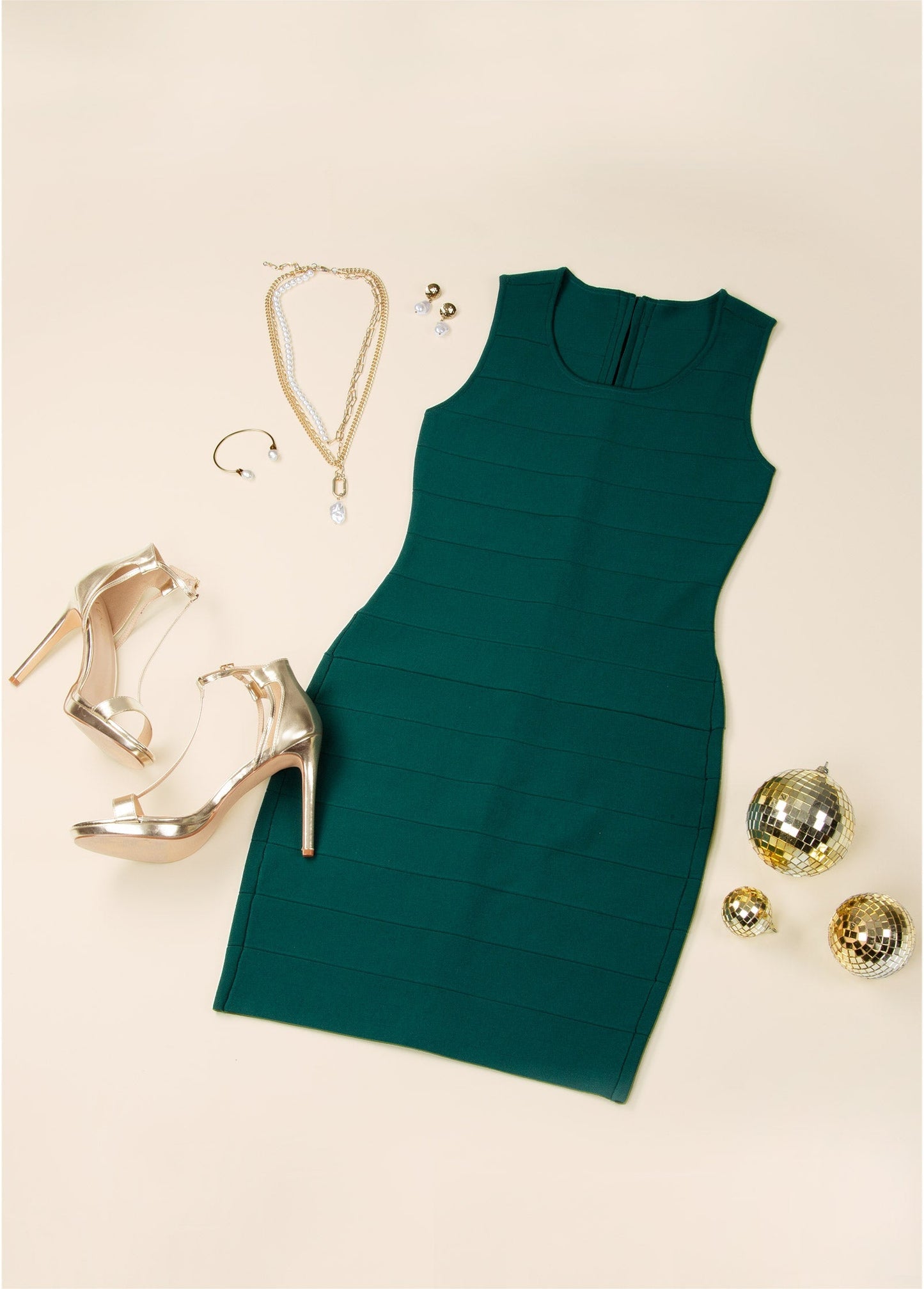 Bandage Mini Dress - Green | Venus Affordable
