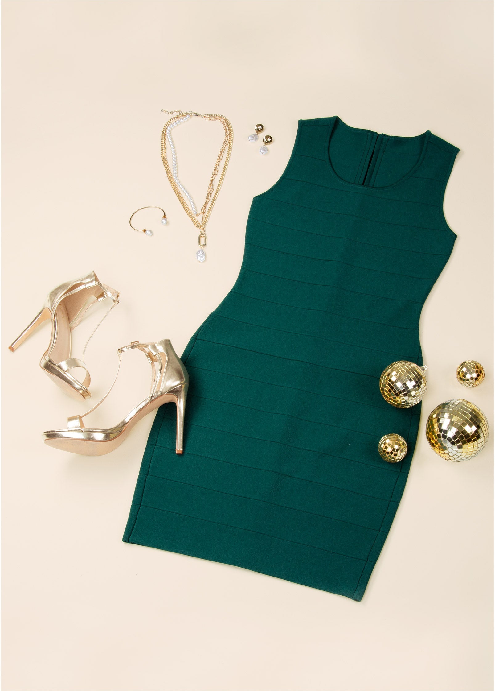 Bandage Mini Dress - Green | Venus Affordable