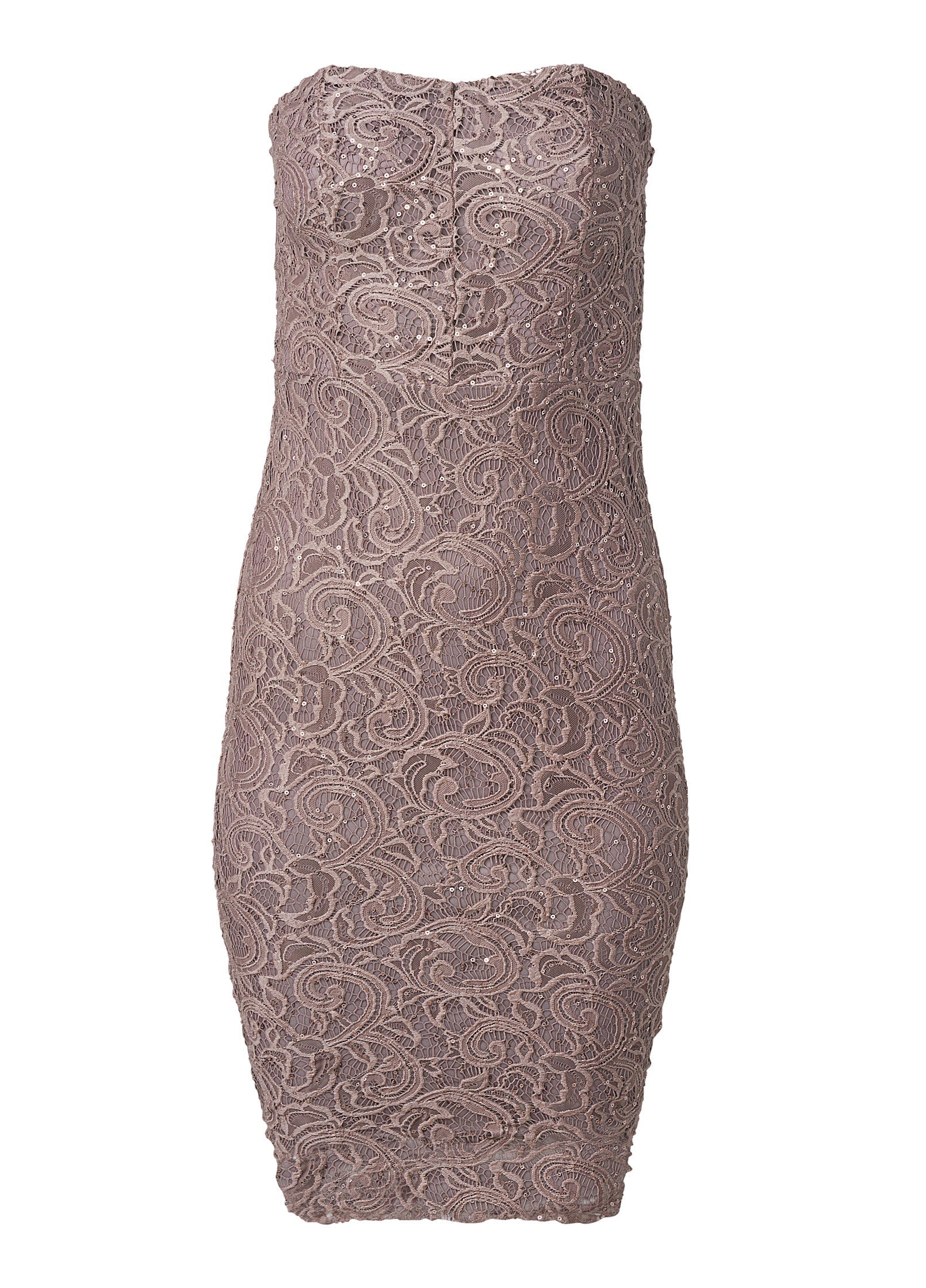 Strapless Lace Dress - Mocha | Venus Budget Friendly