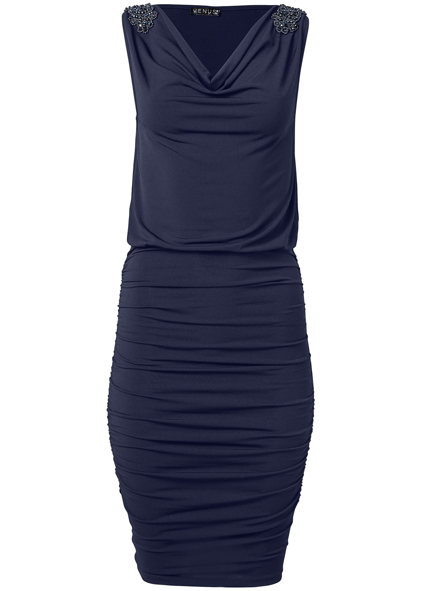 Embellished Sleeve Dress - Navy | Venus Special Offer
