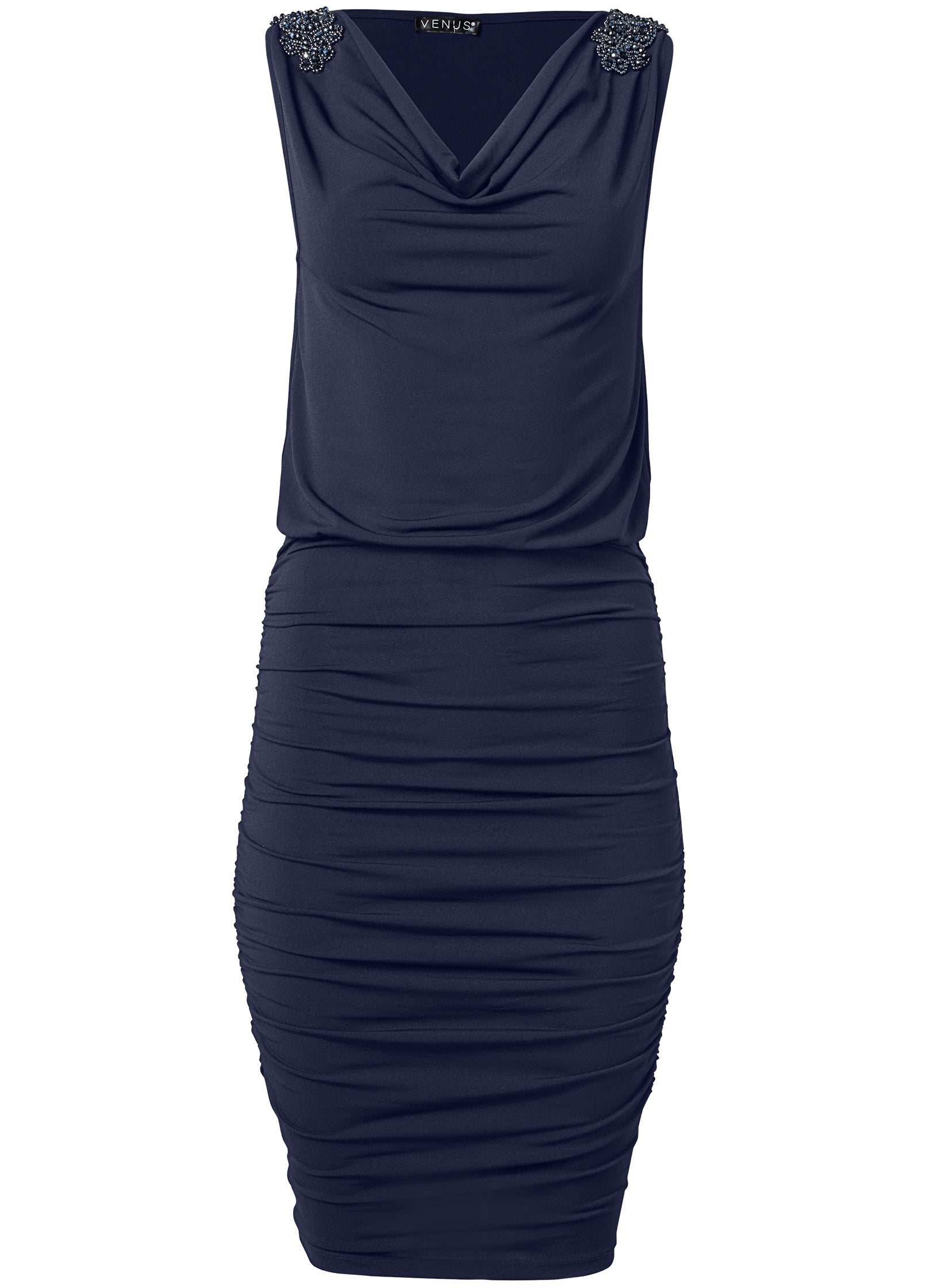 Embellished Sleeve Dress - Navy | Venus Special Offer