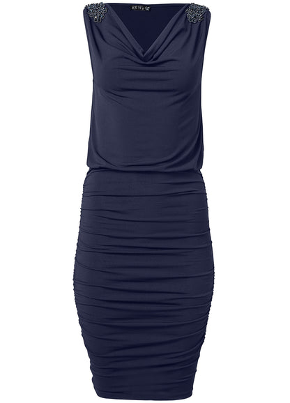 Embellished Sleeve Dress - Navy | Venus Special Offer