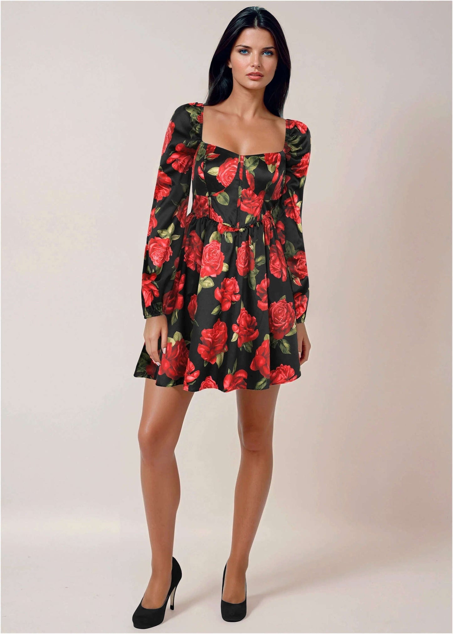 Corset Mini Dress - Antique Roses | Venus Customer Favorite