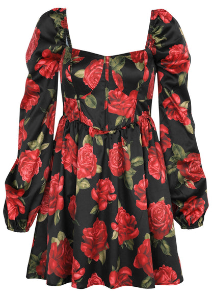 Corset Mini Dress - Antique Roses | Venus Customer Favorite