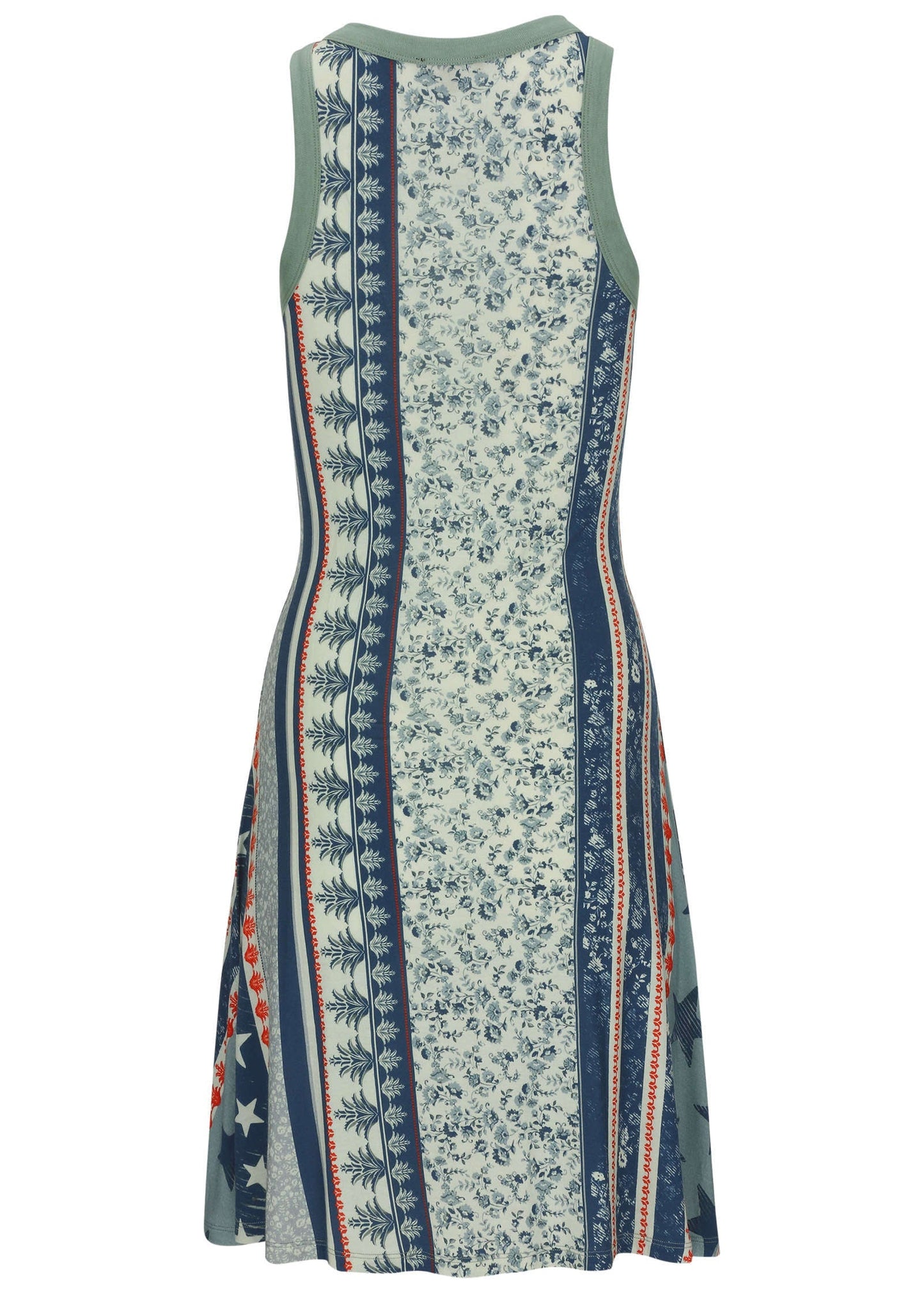 Printed Fit And Flare Dress - Americana Floral Star | Venus Sale