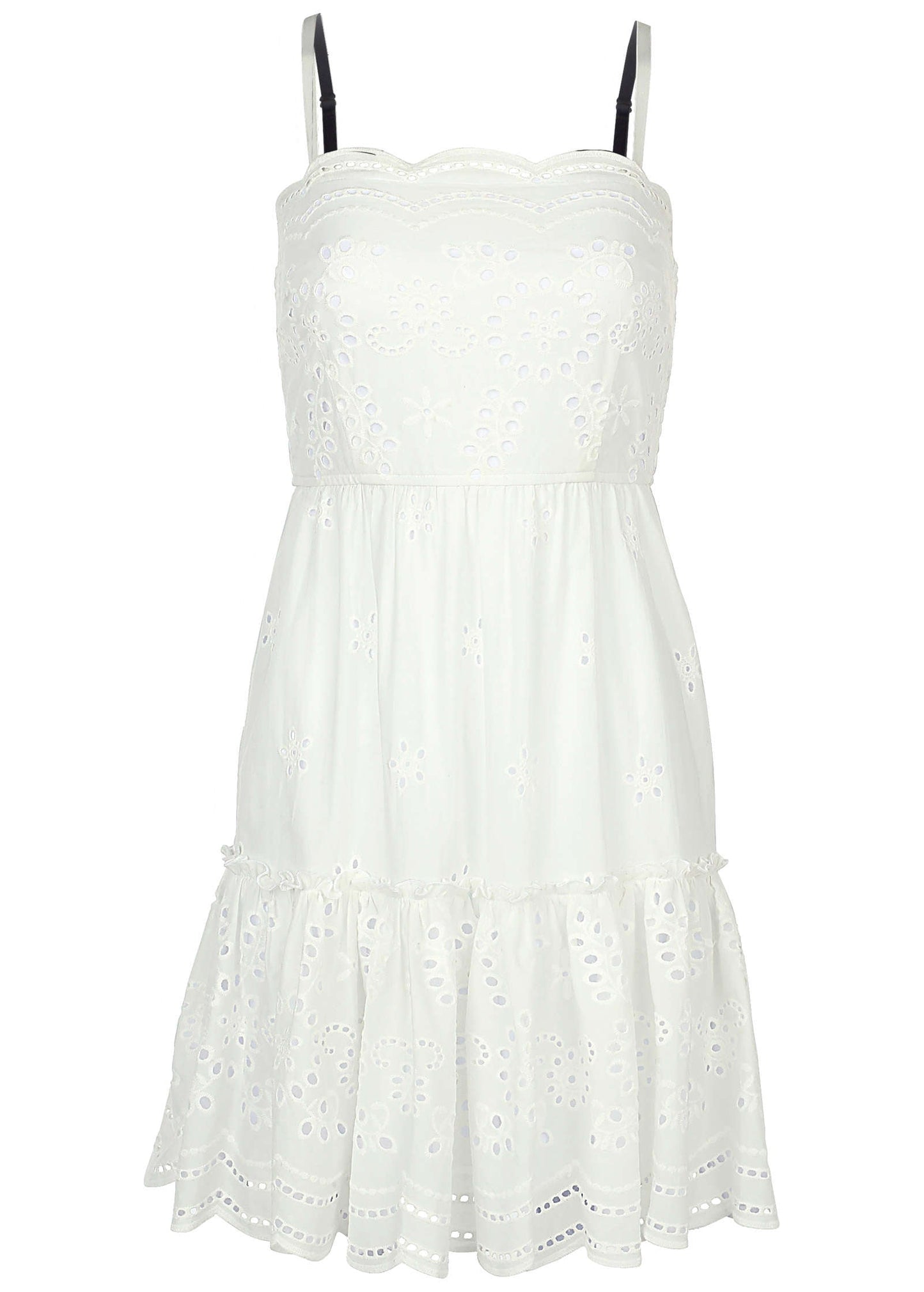 Spaghetti Strap Eyelet Mini - White | Venus Value