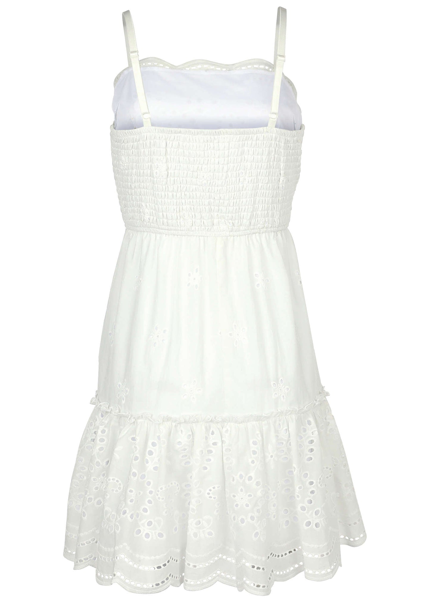 Spaghetti Strap Eyelet Mini - White | Venus Value