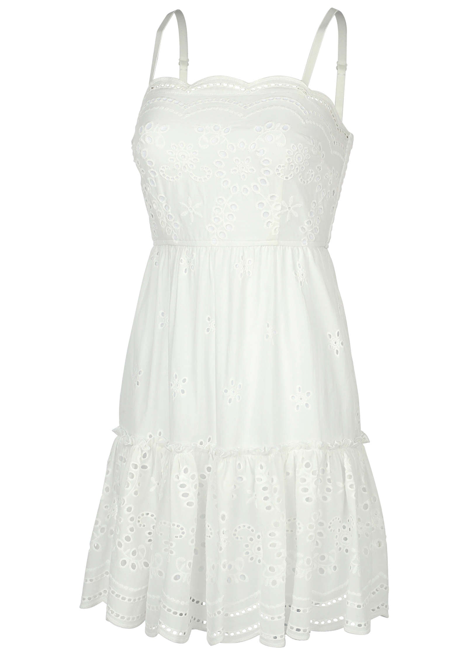 Spaghetti Strap Eyelet Mini - White | Venus Value