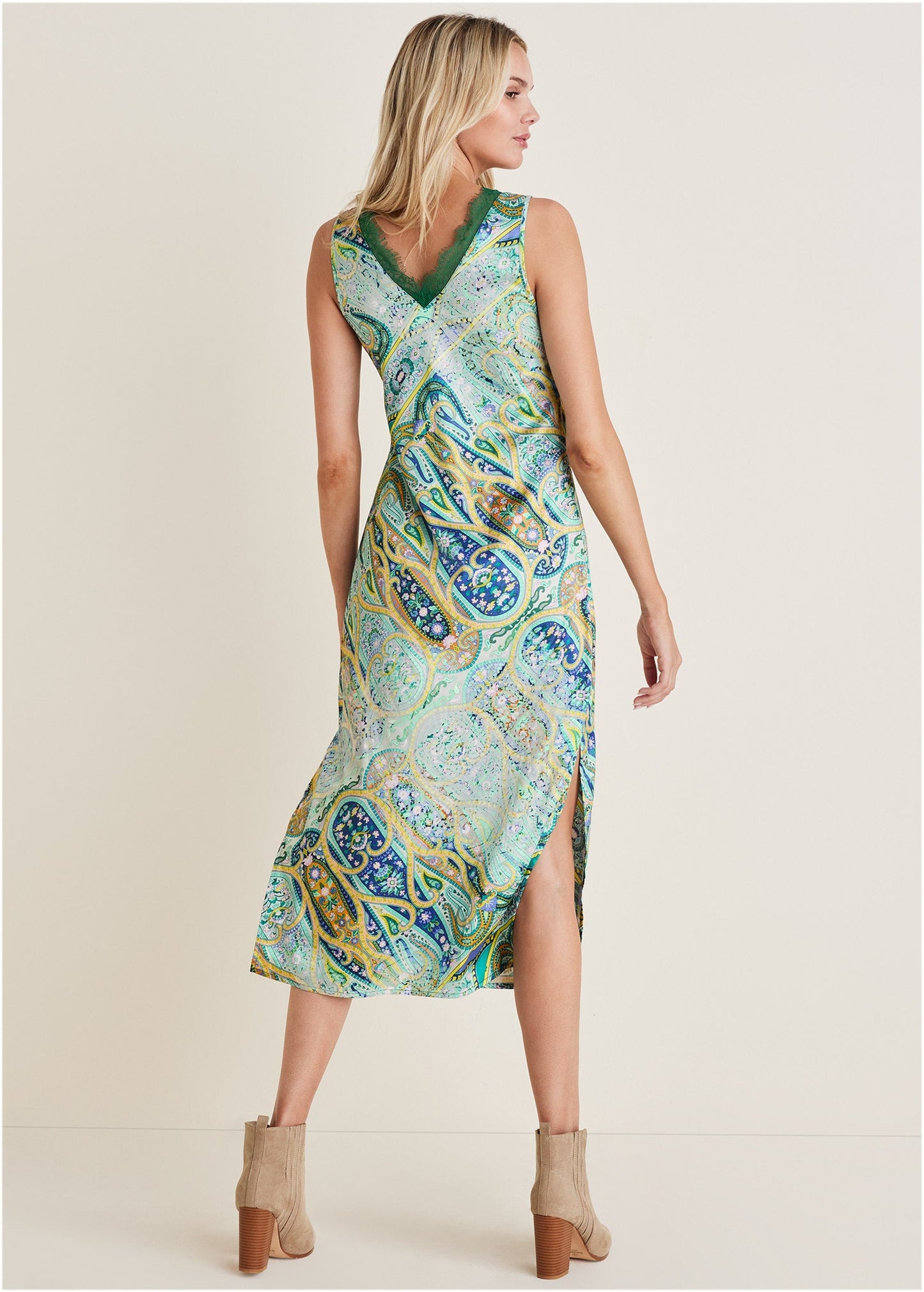 Lace Trim Midi Dress - Ethereal Paisley | Venus Budget Friendly