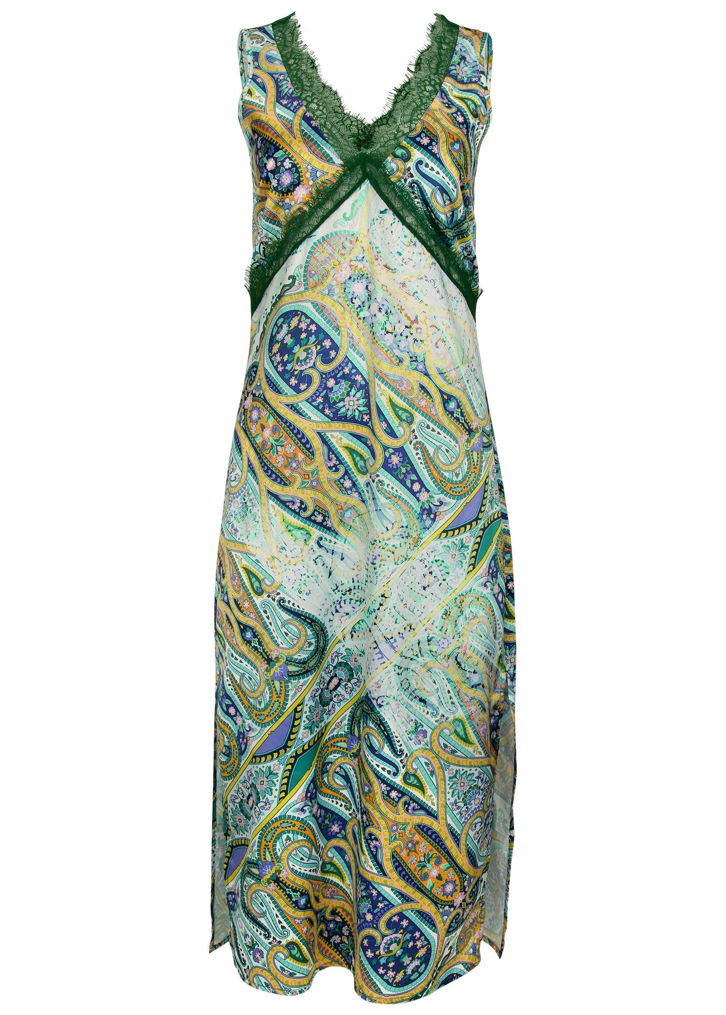 Lace Trim Midi Dress - Ethereal Paisley | Venus Budget Friendly