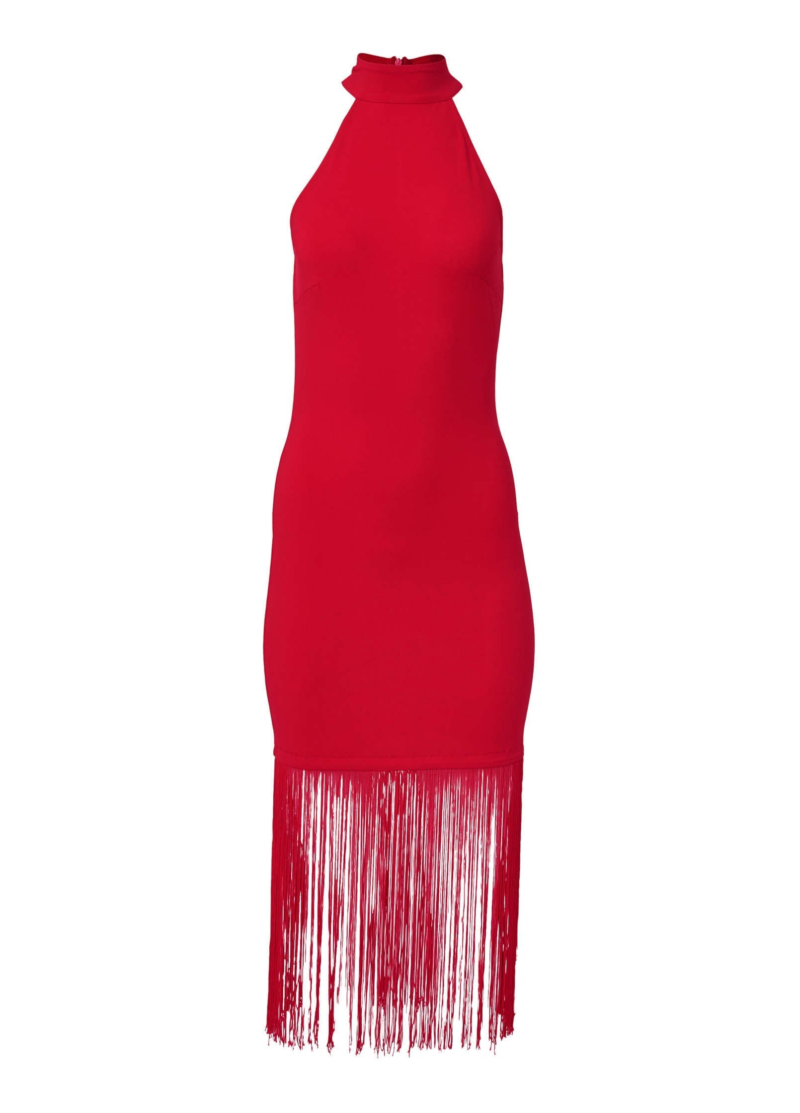 High Neck Red Fringe Mini Dress | Fashion | Venus Limited Edition