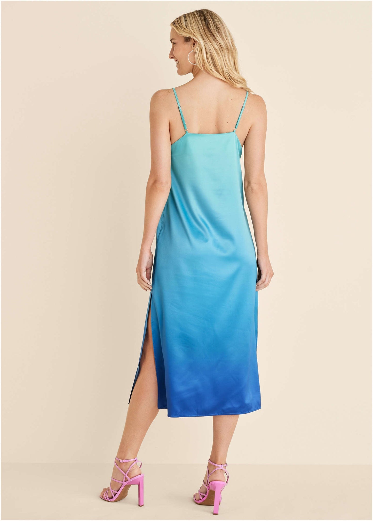 Midi Slip Dress - Atlantis Ombre | Venus Sale
