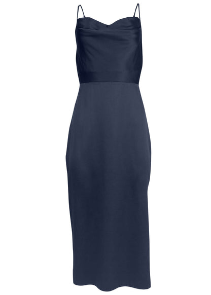 Cowl Neck Slip Dress - Navy | Venus Cost Saving