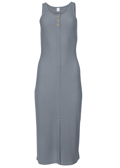 Henley Midi Dress - Seafog | Venus Popular Choice