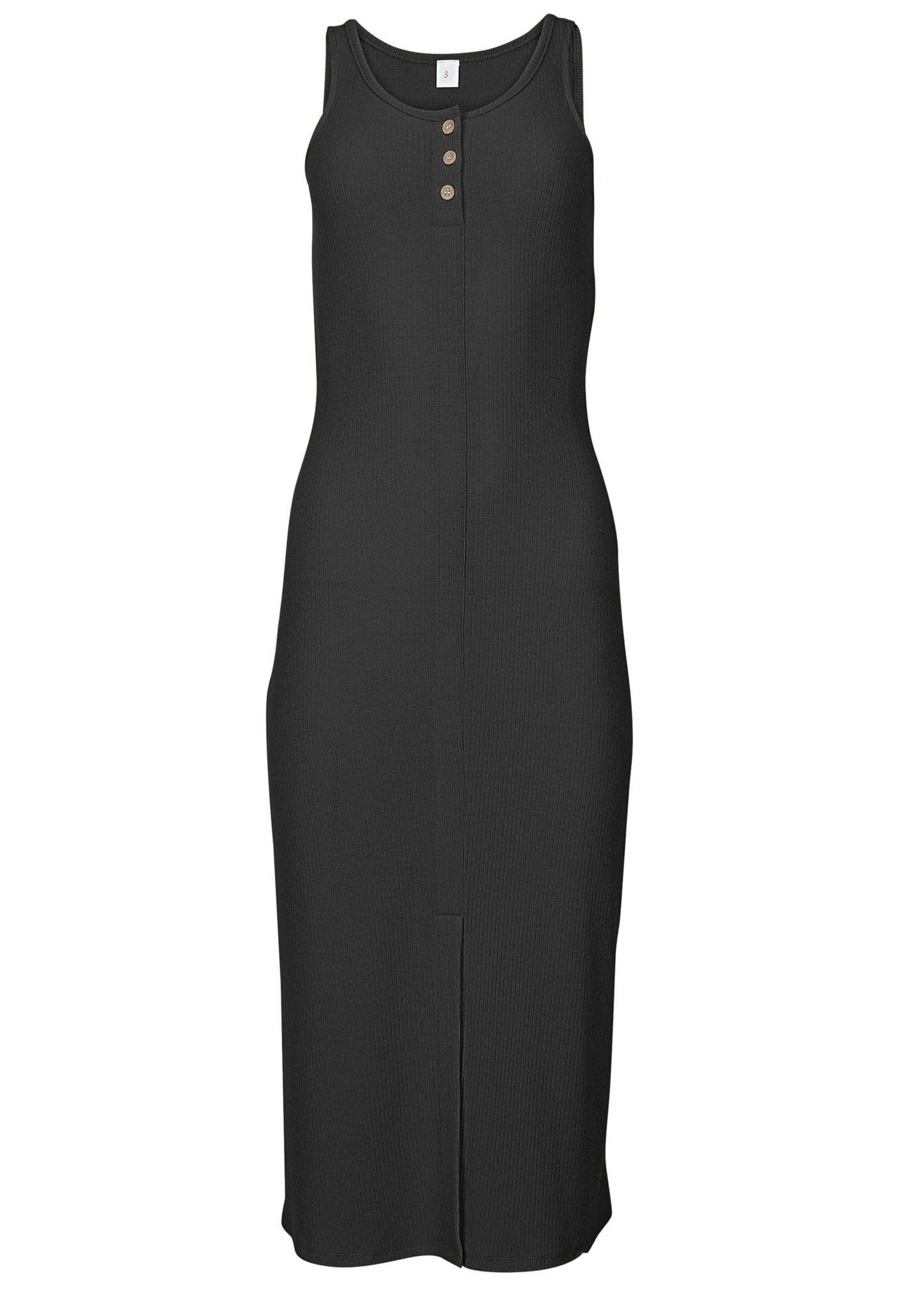 Henley Midi Dress - Jet Black | Venus Limited Edition