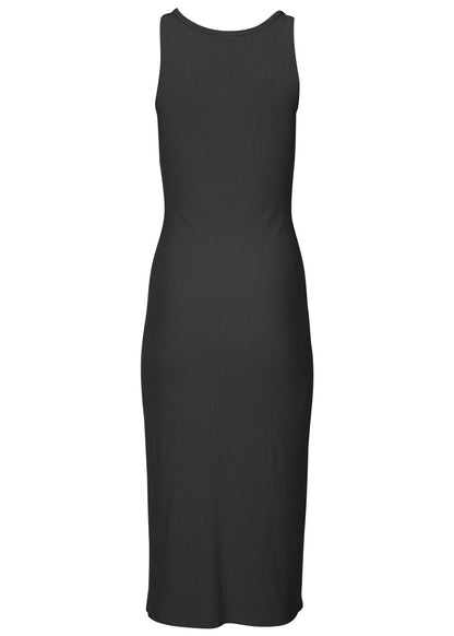 Henley Midi Dress - Jet Black | Venus Limited Edition