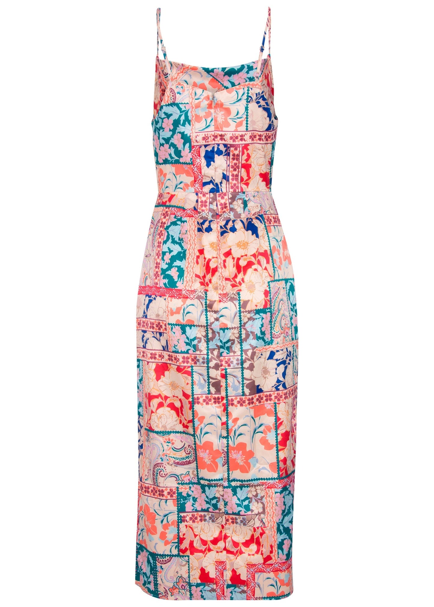 Cowl Neck Slip Dress - Venetian Patchwork | Venus Affordable