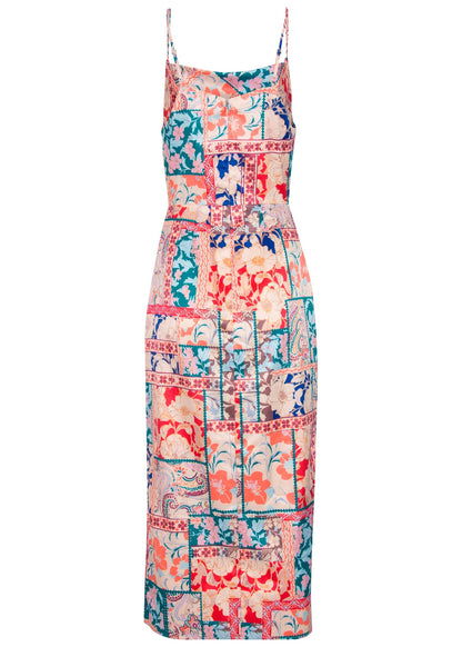 Cowl Neck Slip Dress - Venetian Patchwork | Venus Affordable