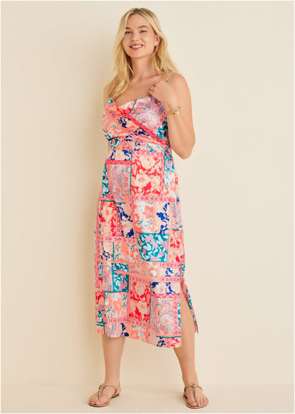 Cowl Neck Slip Dress - Venetian Patchwork | Venus Affordable