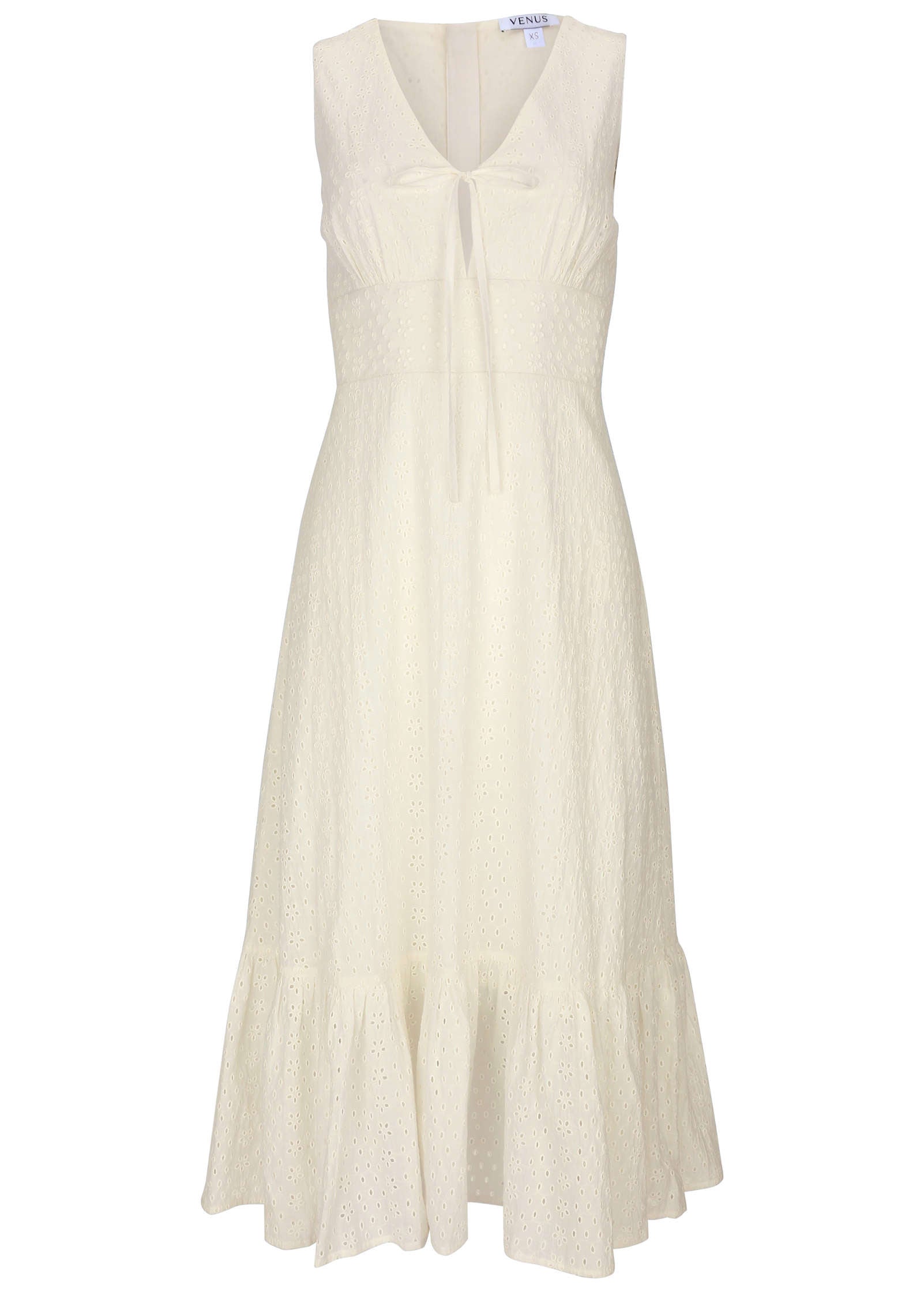 Sleeveless Eyelet Midi - Off White | Venus Great Deal