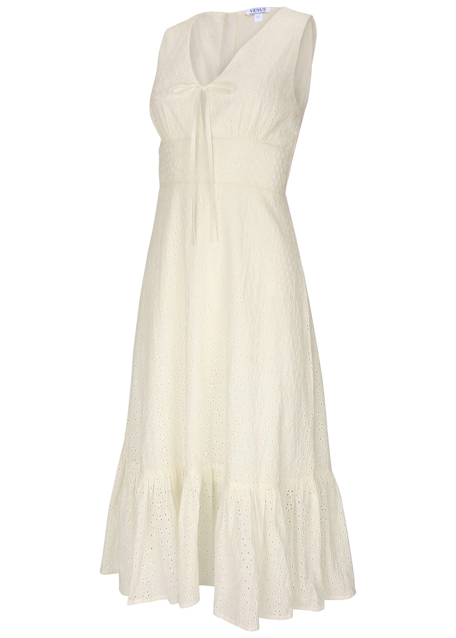 Sleeveless Eyelet Midi - Off White | Venus Great Deal