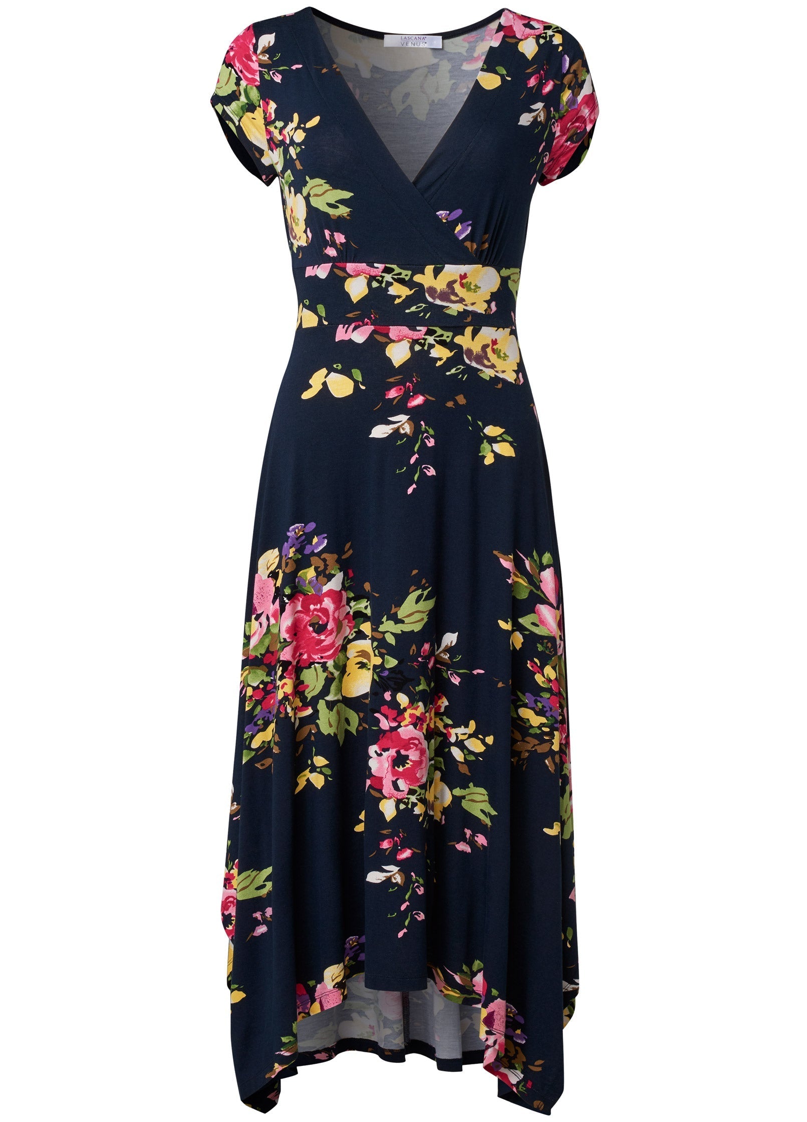 Floral Printed Dress - Navy Multi | Venus Popular Choice