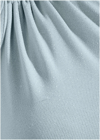 Glitter Knit Midi Dress - Blue Metallic | Venus Best Seller