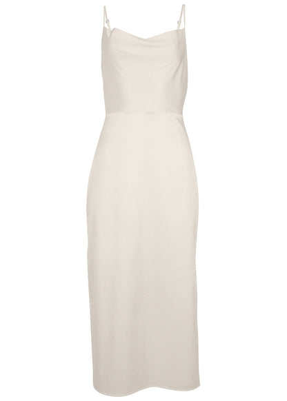 Cowl Neck Slip Dress - Off White | Venus Sale