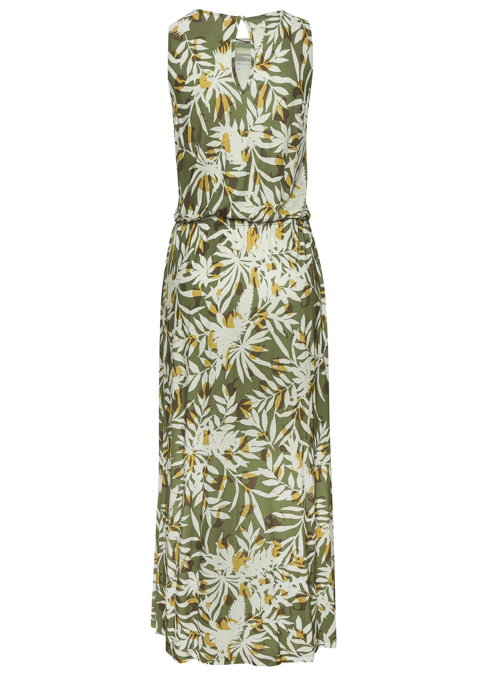 Sleeveless Floral Maxi Dres - Green Multi | Venus Affordable