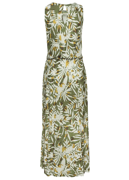 Sleeveless Floral Maxi Dres - Green Multi | Venus Affordable